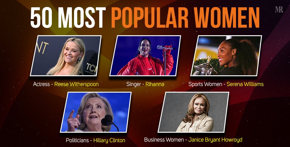 The 50 Most Popular Women On The Internet Throughout The Decade