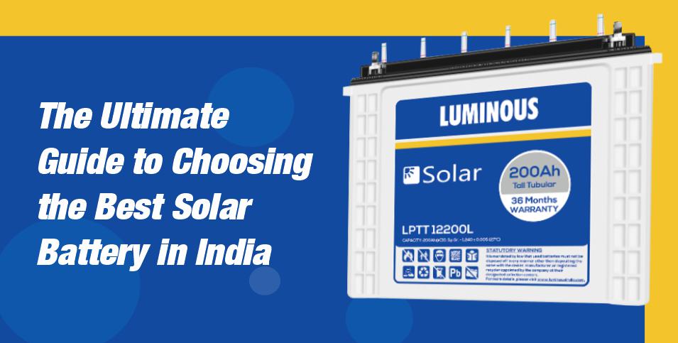 Best Solar Battery in India