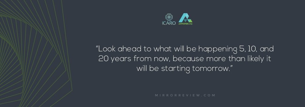 Quote - Look ahead to what will be happening 5, 10, and 20 years from now, because more than likely it will be starting tomorrow Image of quote by Carson Barker