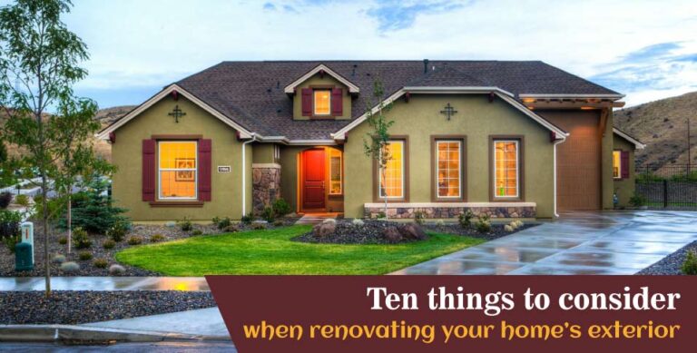 renovating your home’s exterior