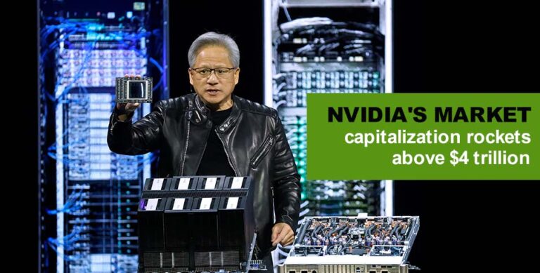 Nvidia's market capitalization rockets above $4 trillion