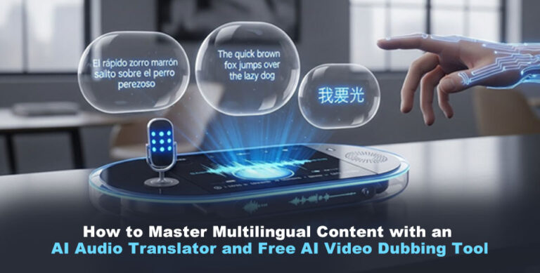 How to Master Multilingual Conte​nt w⁠ith an A‍I Audio Translator⁠ and Fr⁠ee AI Video Dubbin​g T‍ool