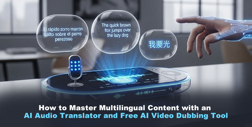 How to Master Multilingual Conte​nt w⁠ith an A‍I Audio Translator⁠ and Fr⁠ee AI Video Dubbin​g T‍ool
