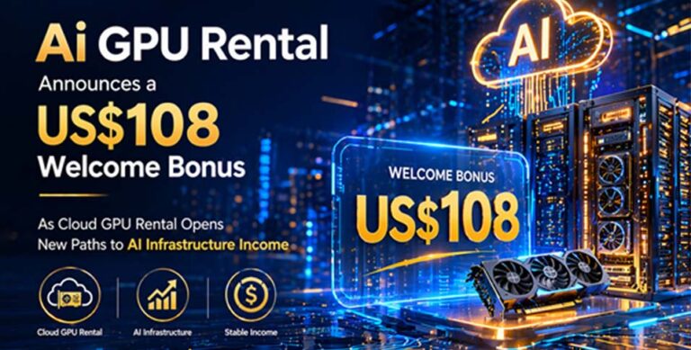 Ai GPU Rental Announces a US$108 Welcome Bonus as Cloud GPU Rental Opens New Paths to AI Infrastructure Income