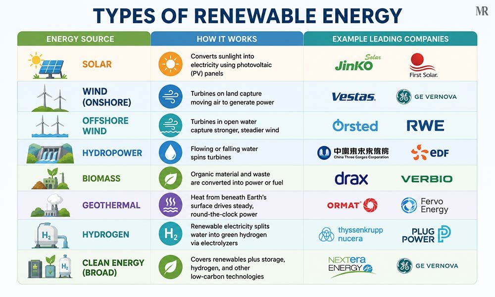 Types of Renewable Energy Types of Renewable Energy