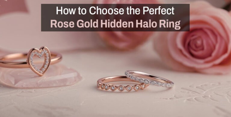 Rose Gold Hidden Halo Ring