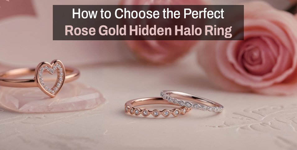 Rose Gold Hidden Halo Ring