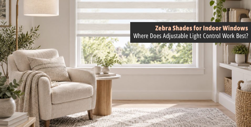 Zebra Shades for Indoor Windows